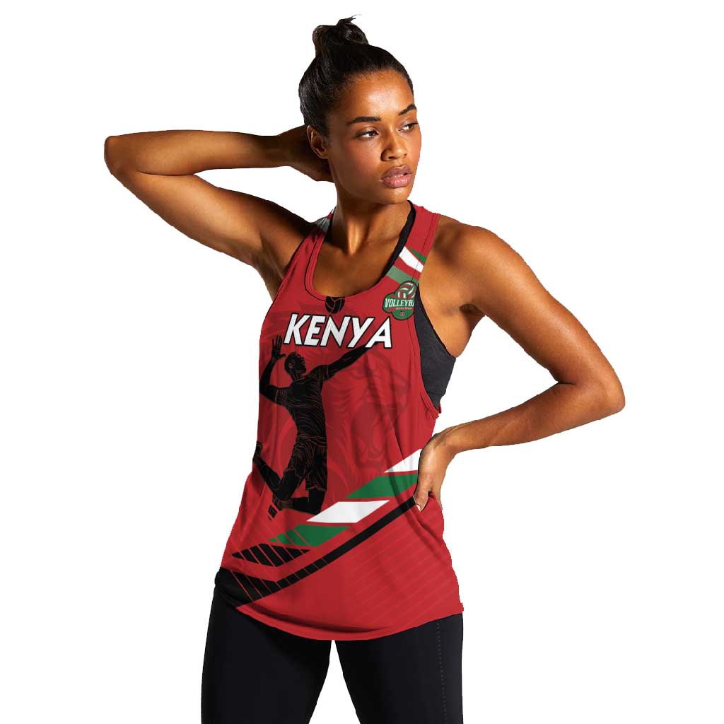 Custom Kenya Volleyball Women Racerback Tank Go Champions