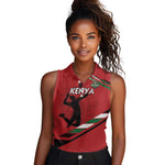 Custom Kenya Volleyball Women Sleeveless Polo Shirt Go Champions