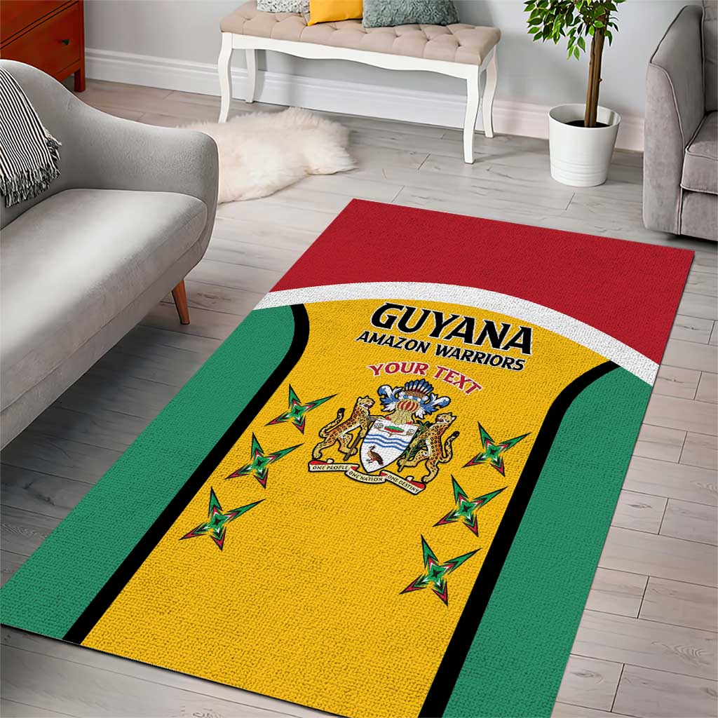 Guyana Cricket Custom Area Rug Go Amazon Warriors Go - African Pride