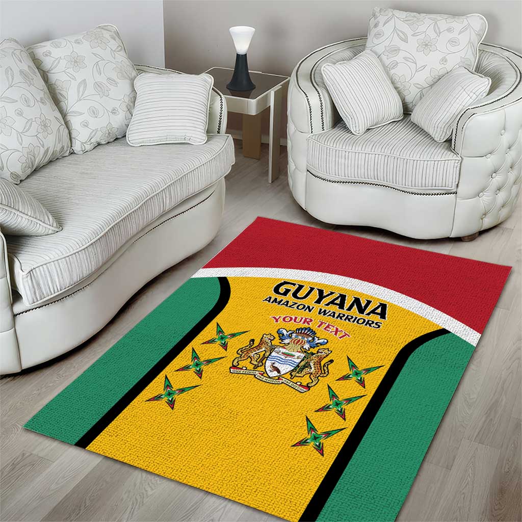Guyana Cricket Custom Area Rug Go Amazon Warriors Go - African Pride