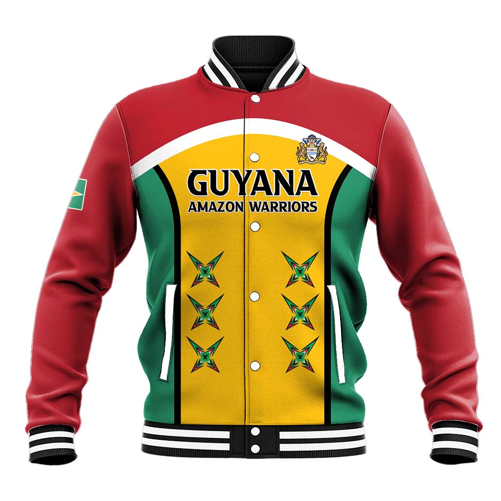 Guyana Cricket Custom Baseball Jacket Go Amazon Warriors Go - African Pride