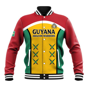 Guyana Cricket Custom Baseball Jacket Go Amazon Warriors Go - African Pride