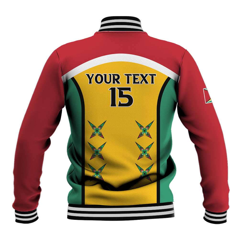 Guyana Cricket Custom Baseball Jacket Go Amazon Warriors Go - African Pride