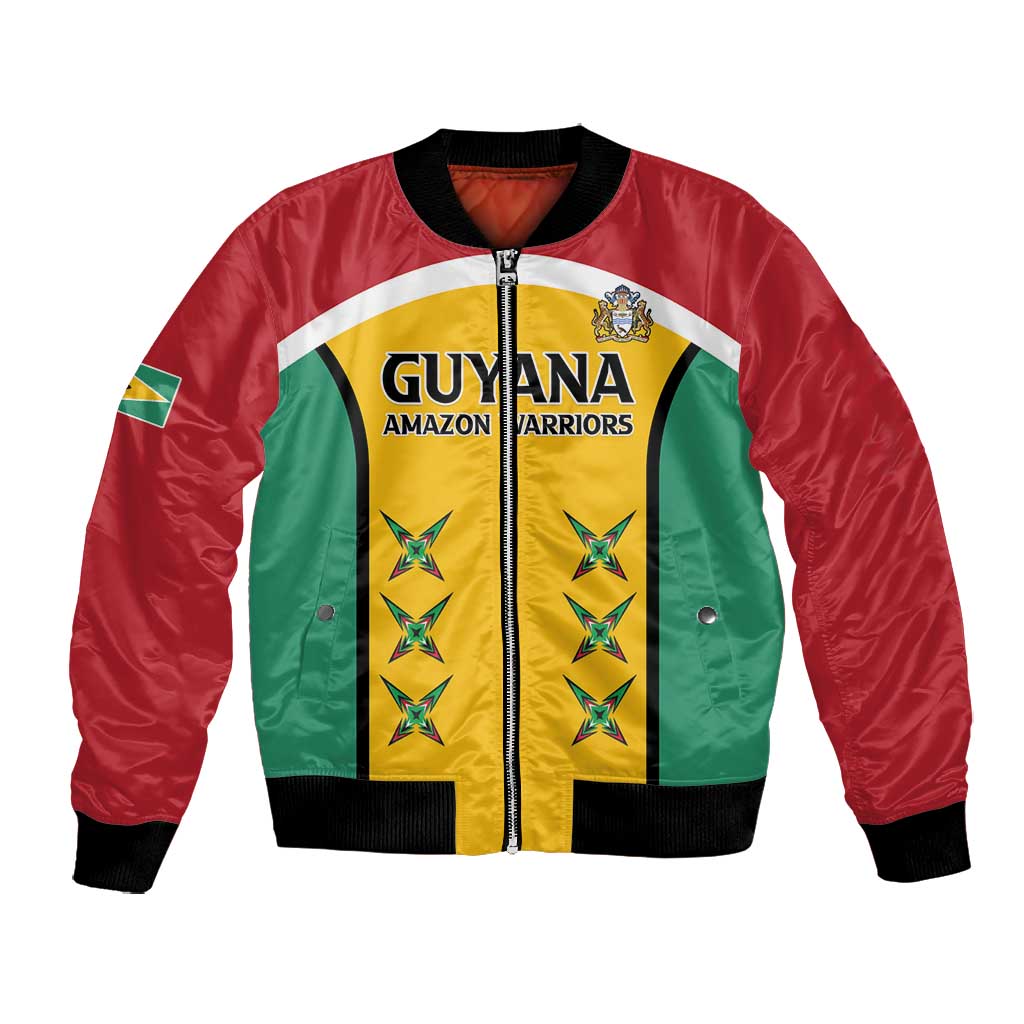 Guyana Cricket Custom Bomber Jacket Go Amazon Warriors Go - African Pride