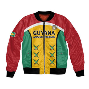 Guyana Cricket Custom Bomber Jacket Go Amazon Warriors Go - African Pride