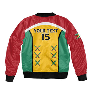 Guyana Cricket Custom Bomber Jacket Go Amazon Warriors Go - African Pride