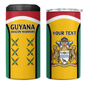 Guyana Cricket Custom 4 in 1 Can Cooler Tumbler Go Amazon Warriors Go - African Pride