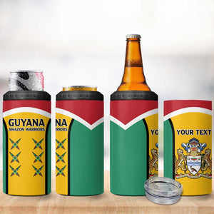 Guyana Cricket Custom 4 in 1 Can Cooler Tumbler Go Amazon Warriors Go - African Pride