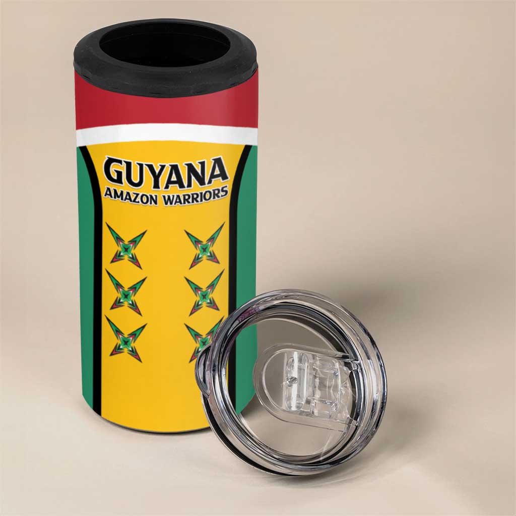 Guyana Cricket Custom 4 in 1 Can Cooler Tumbler Go Amazon Warriors Go - African Pride