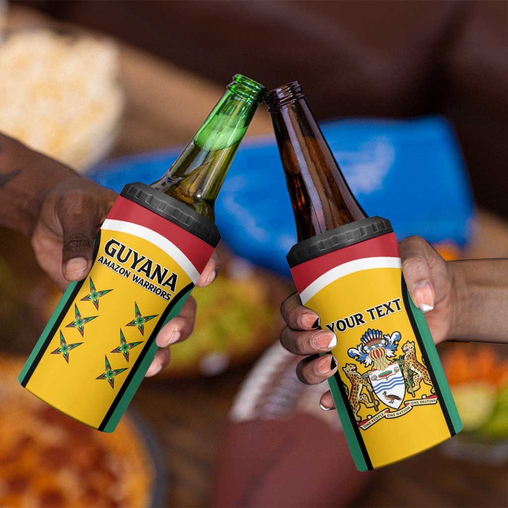 Guyana Cricket Custom 4 in 1 Can Cooler Tumbler Go Amazon Warriors Go - African Pride