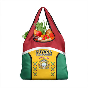 Guyana Cricket Custom Grocery Bag Go Amazon Warriors Go - African Pride