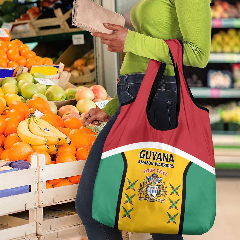 Guyana Cricket Custom Grocery Bag Go Amazon Warriors Go - African Pride