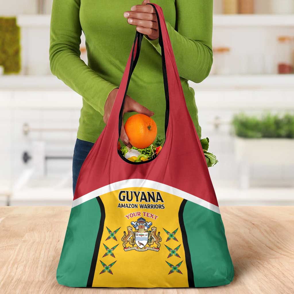 Guyana Cricket Custom Grocery Bag Go Amazon Warriors Go - African Pride