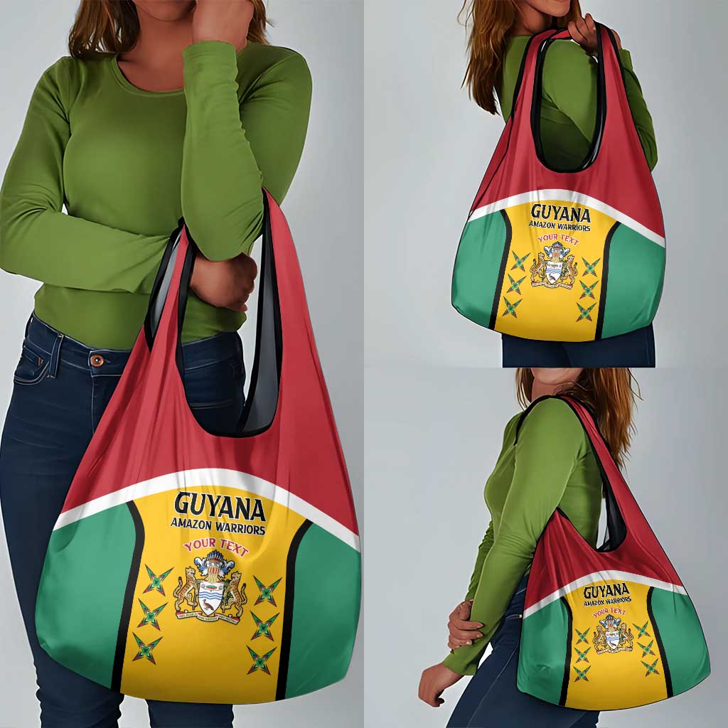 Guyana Cricket Custom Grocery Bag Go Amazon Warriors Go - African Pride