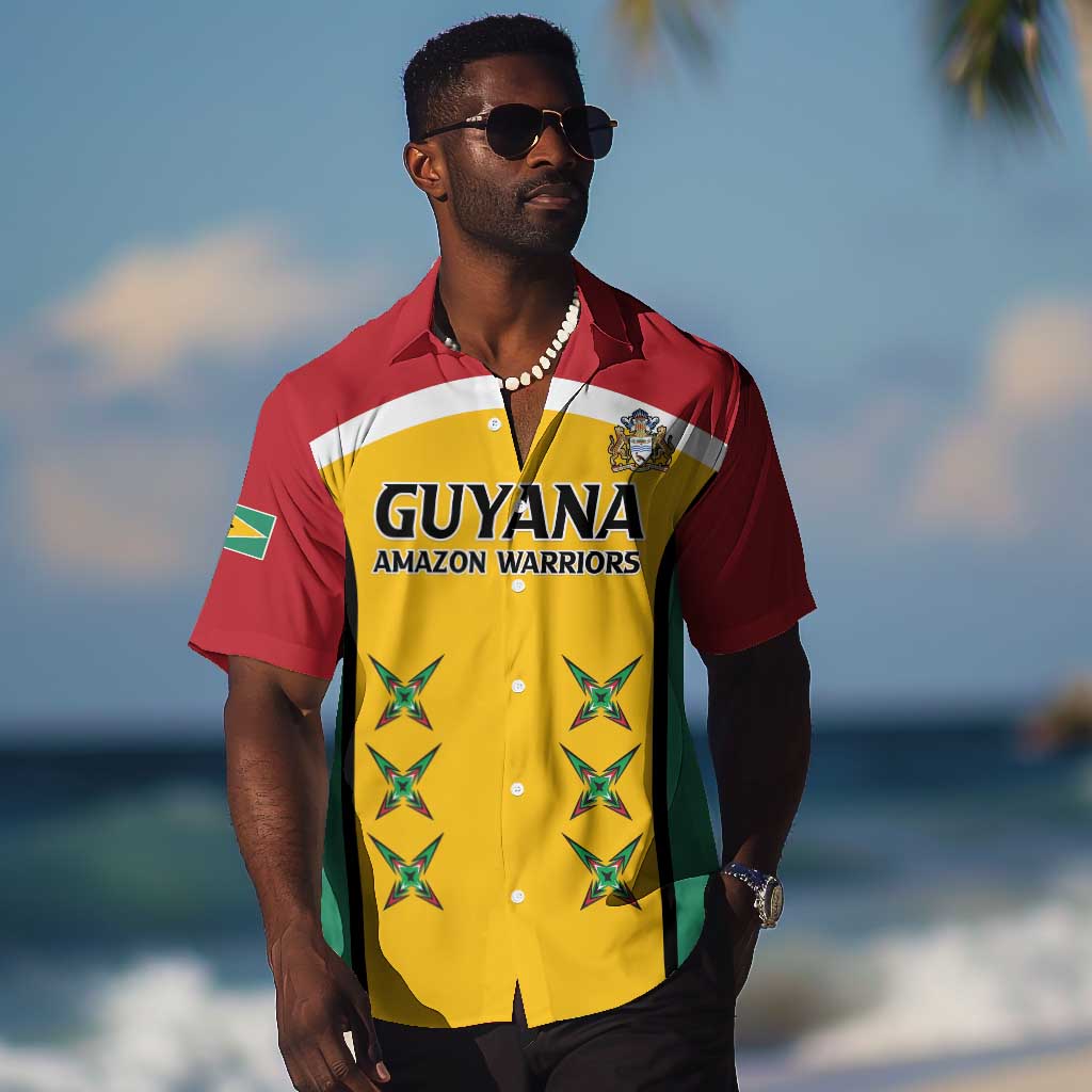 Guyana Cricket Custom Hawaiian Shirt Go Amazon Warriors Go - African Pride
