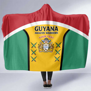 Guyana Cricket Custom Hooded Blanket Go Amazon Warriors Go - African Pride