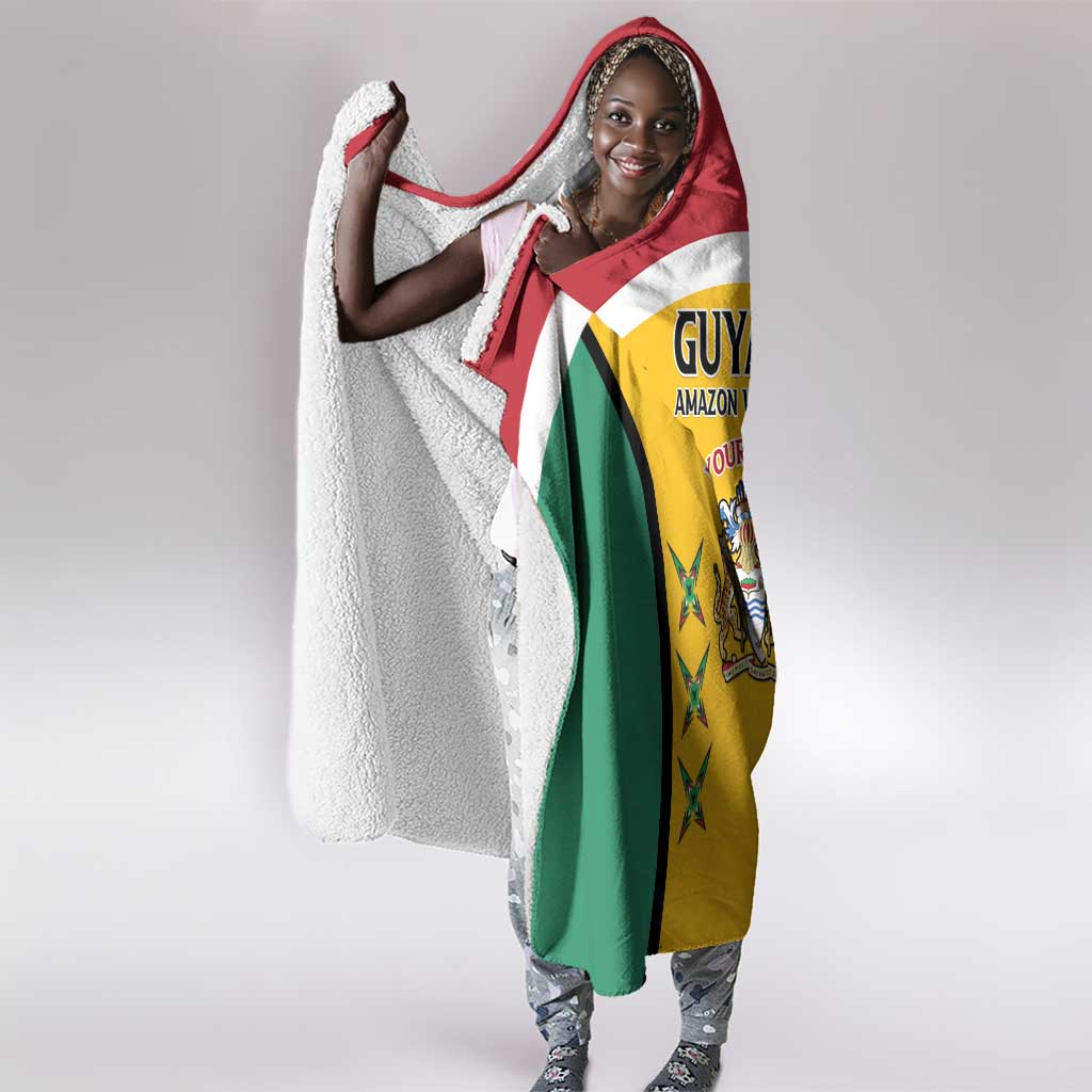 Guyana Cricket Custom Hooded Blanket Go Amazon Warriors Go - African Pride