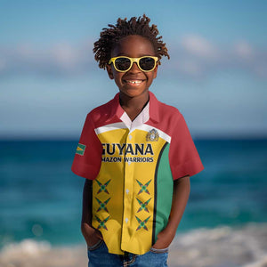 Guyana Cricket Custom Kid Hawaiian Shirt Go Amazon Warriors Go - African Pride