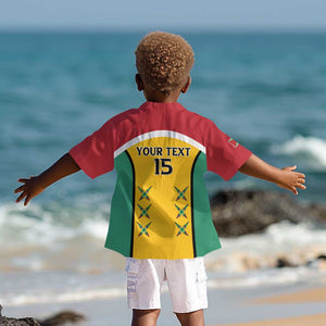 Guyana Cricket Custom Kid Hawaiian Shirt Go Amazon Warriors Go - African Pride