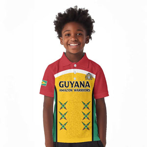 Guyana Cricket Custom Kid Polo Shirt Go Amazon Warriors Go - African Pride