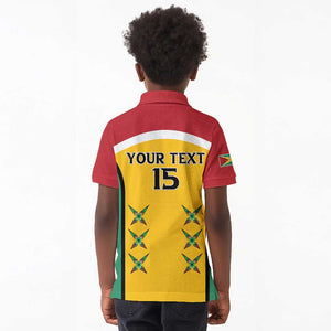 Guyana Cricket Custom Kid Polo Shirt Go Amazon Warriors Go - African Pride