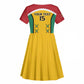 Guyana Cricket Custom Kid Short Sleeve Dress Go Amazon Warriors Go - African Pride