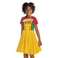 Guyana Cricket Custom Kid Short Sleeve Dress Go Amazon Warriors Go - African Pride