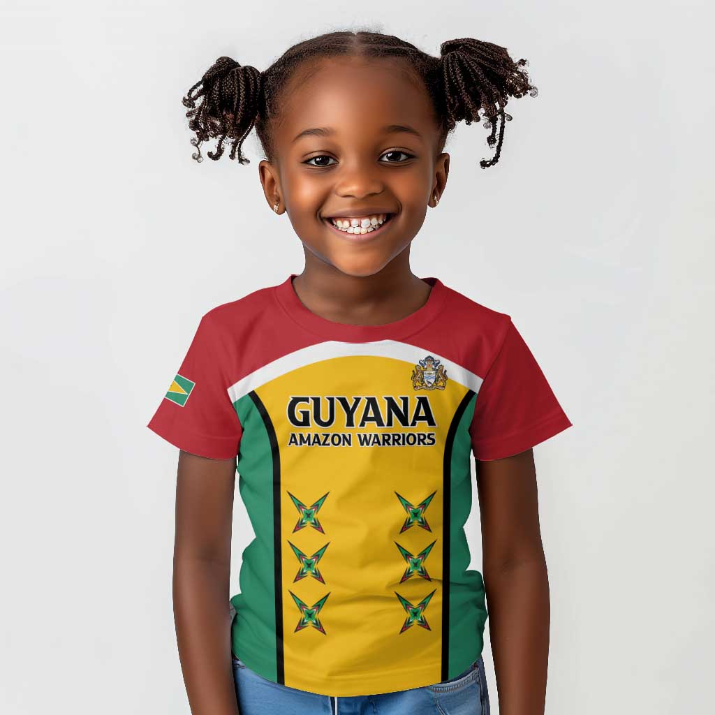 Guyana Cricket Custom Kid T shirt Go Amazon Warriors Go - African Pride