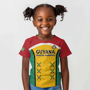 Guyana Cricket Custom Kid T shirt Go Amazon Warriors Go - African Pride