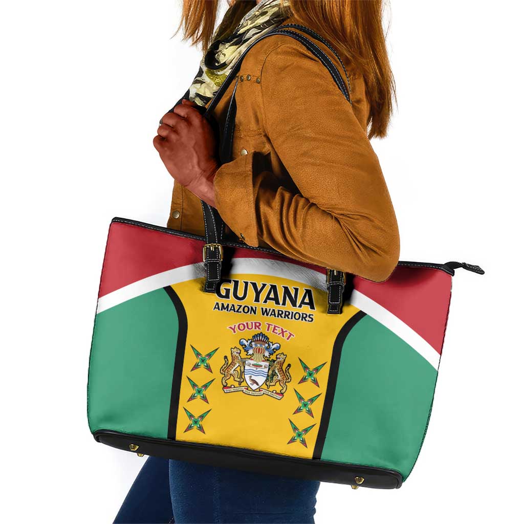 Guyana Cricket Custom Leather Tote Bag Go Amazon Warriors Go - African Pride