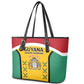 Guyana Cricket Custom Leather Tote Bag Go Amazon Warriors Go - African Pride