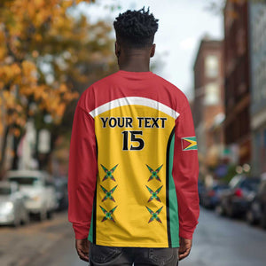 Guyana Cricket Custom Long Sleeve Shirt Go Amazon Warriors Go - African Pride