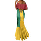 Guyana Cricket Custom Mermaid Dress Go Amazon Warriors Go - African Pride