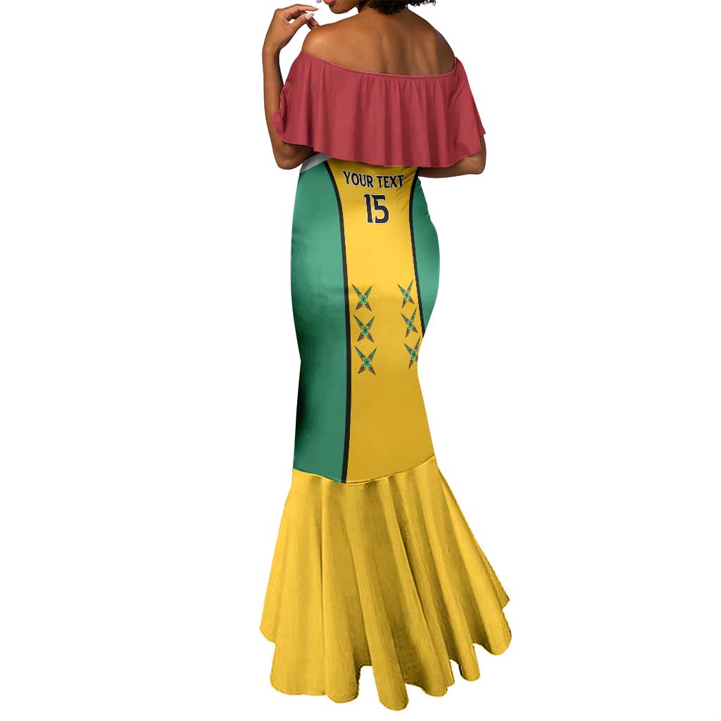 Guyana Cricket Custom Mermaid Dress Go Amazon Warriors Go - African Pride