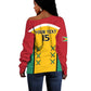 Guyana Cricket Custom Off Shoulder Sweater Go Amazon Warriors Go - African Pride