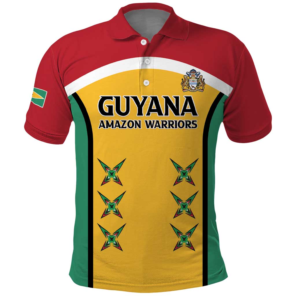 Guyana Cricket Custom Polo Shirt Go Amazon Warriors Go - African Pride