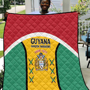 Guyana Cricket Custom Quilt Go Amazon Warriors Go - African Pride