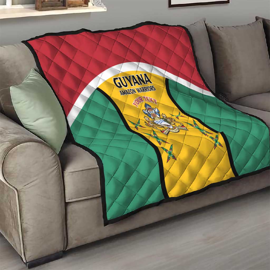 Guyana Cricket Custom Quilt Go Amazon Warriors Go - African Pride