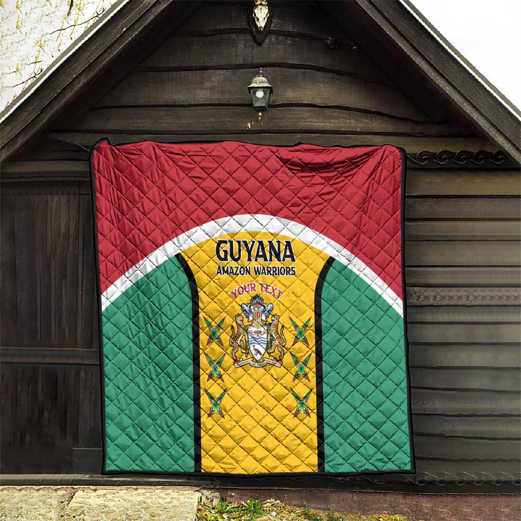Guyana Cricket Custom Quilt Go Amazon Warriors Go - African Pride