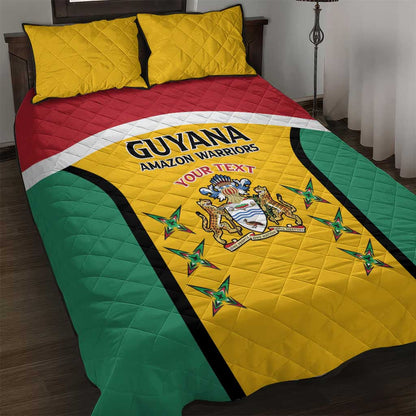 Guyana Cricket Custom Quilt Bed Set Go Amazon Warriors Go - African Pride