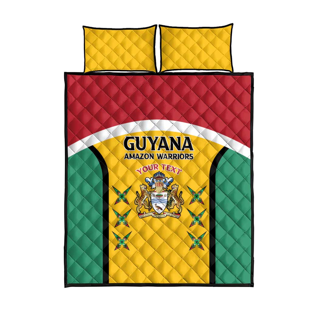 Guyana Cricket Custom Quilt Bed Set Go Amazon Warriors Go - African Pride