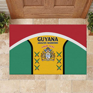 Guyana Cricket Custom Rubber Doormat Go Amazon Warriors Go - African Pride