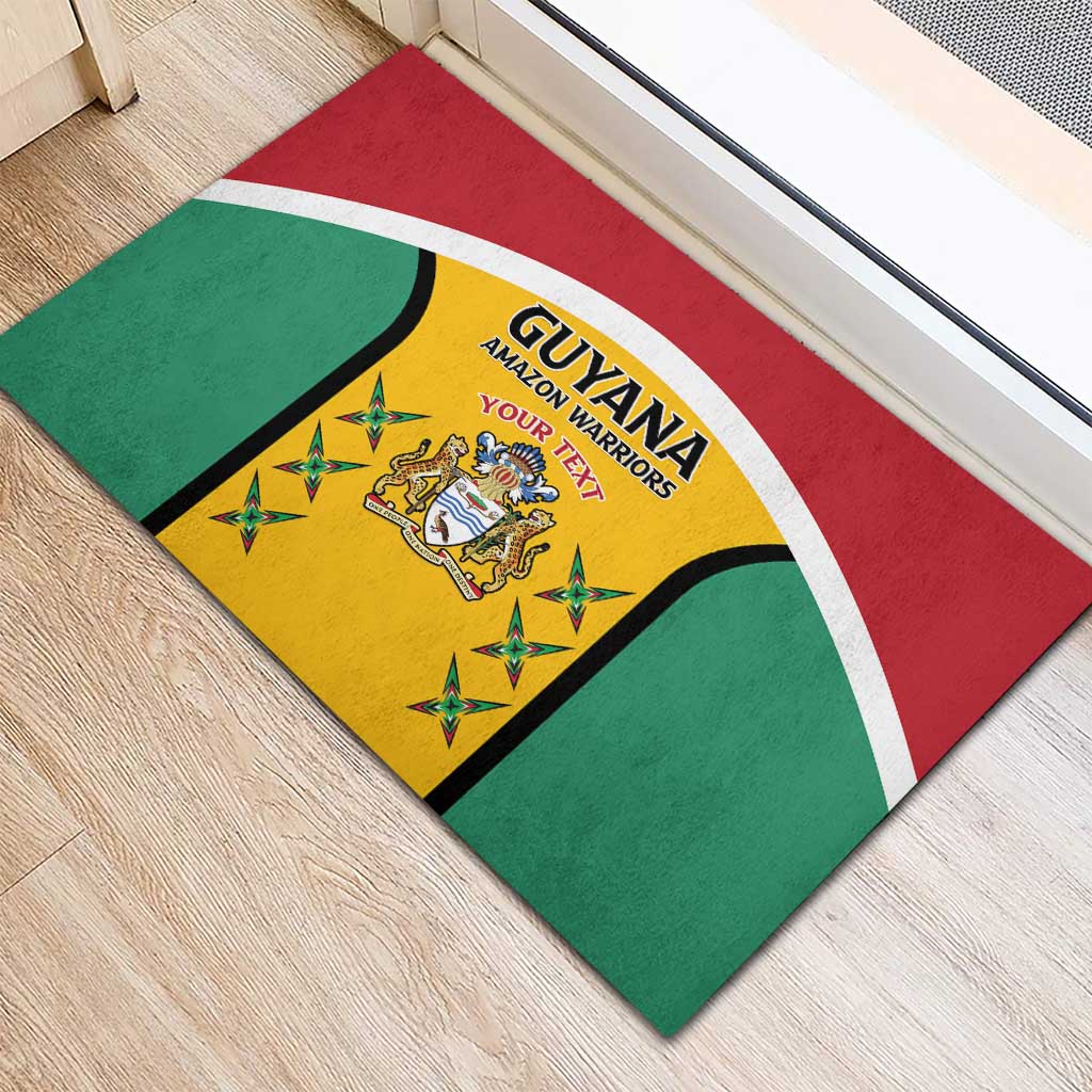 Guyana Cricket Custom Rubber Doormat Go Amazon Warriors Go - African Pride