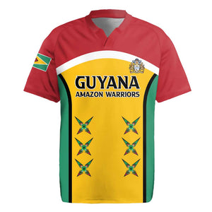 Guyana Cricket Custom Rugby Jersey Go Amazon Warriors Go - African Pride