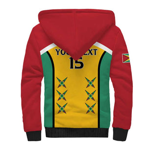 Guyana Cricket Custom Sherpa Hoodie Go Amazon Warriors Go - African Pride