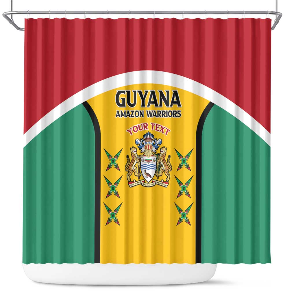 Guyana Cricket Custom Shower Curtain Go Amazon Warriors Go - African Pride