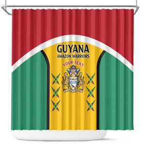 Guyana Cricket Custom Shower Curtain Go Amazon Warriors Go - African Pride