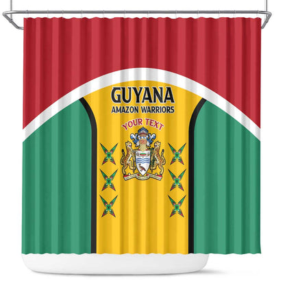 Guyana Cricket Custom Shower Curtain Go Amazon Warriors Go - African Pride