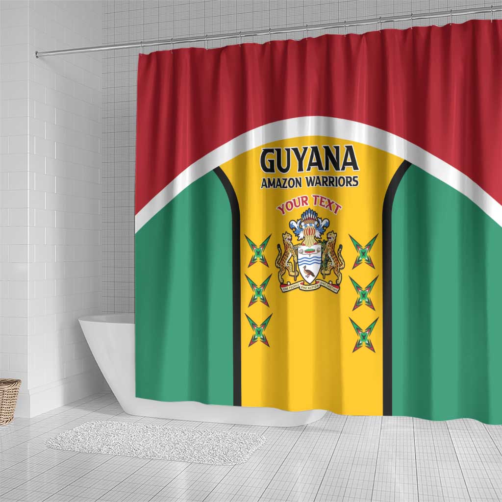 Guyana Cricket Custom Shower Curtain Go Amazon Warriors Go - African Pride