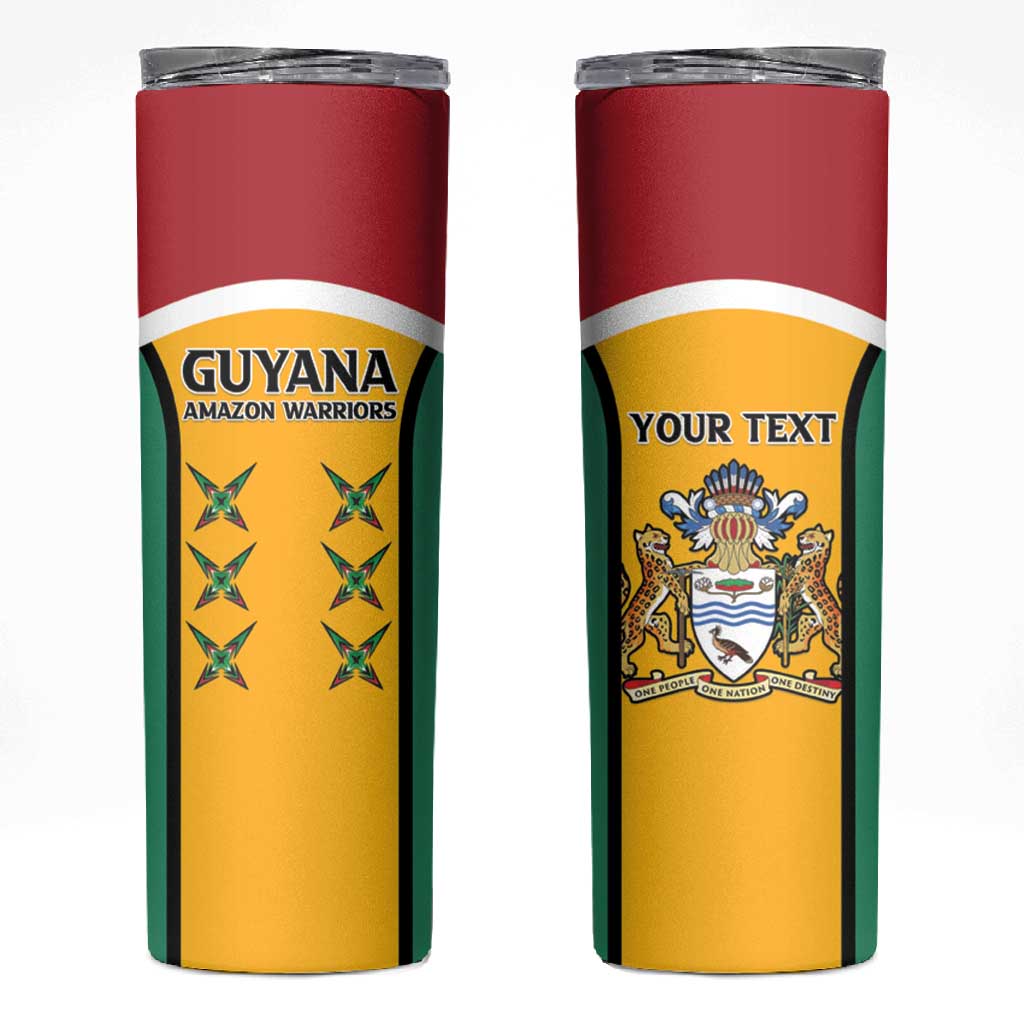 Guyana Cricket Custom Skinny Tumbler Go Amazon Warriors Go - African Pride